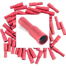 Pre Insulated Red Female Bullet. Pack of 50