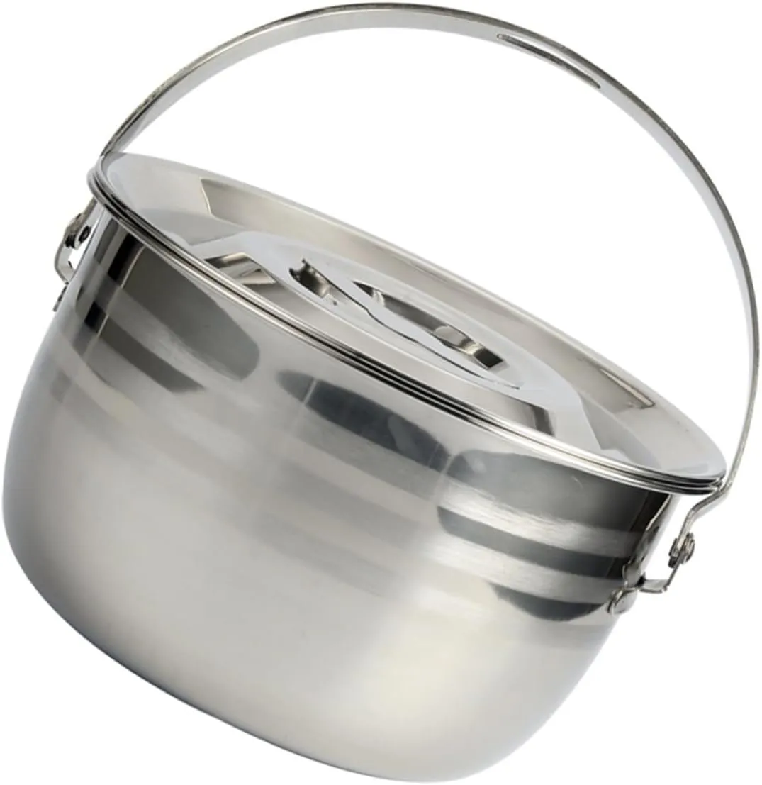 PRETYZOOM Cooking Pot Camping Bbq Sauce Pot High Capacity Cookware Camp Cooking Hanging Camping Stock