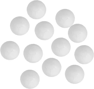 Professional 12pcs White Kickerballs for Table Football Set - & Weight 32mm Soft Spare Balls for Foosball Table - Replacement Set for Dynamo Tables