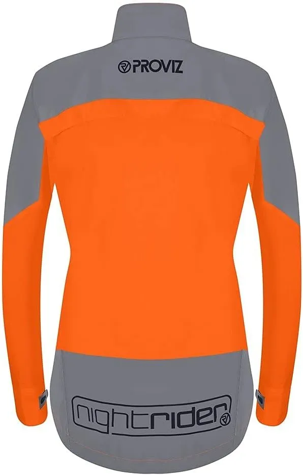 Proviz Women's Nightrider Reflective Waterproof Cycling Jacket Hi Visibility Breathable Cycling Coat