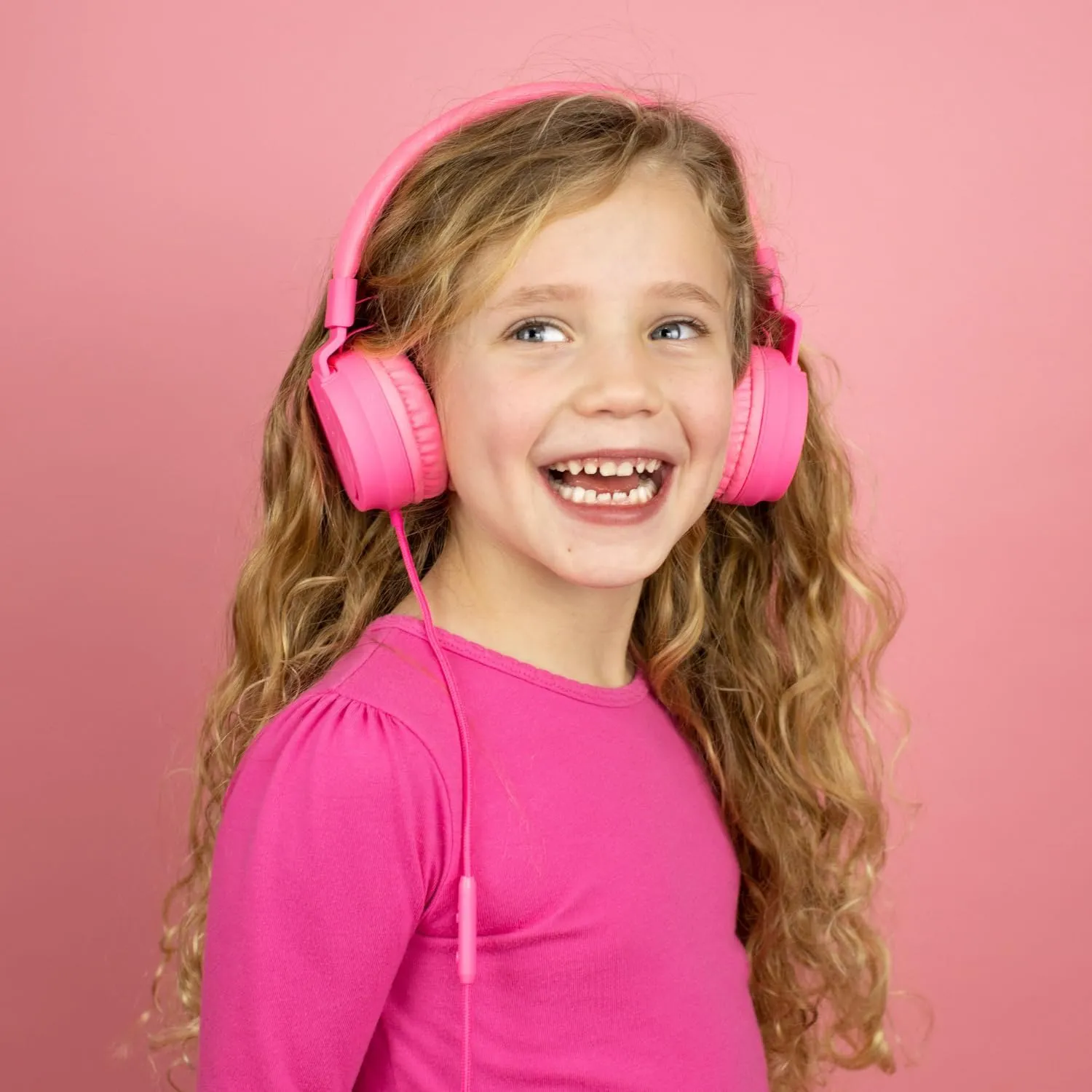 Puro Sound Labs PuroBasic Volume Limiting Wired Headphones for Kids, Foldable & Adjustable w/Microphone, Compatible with Smartphones, Tablets and PC’s