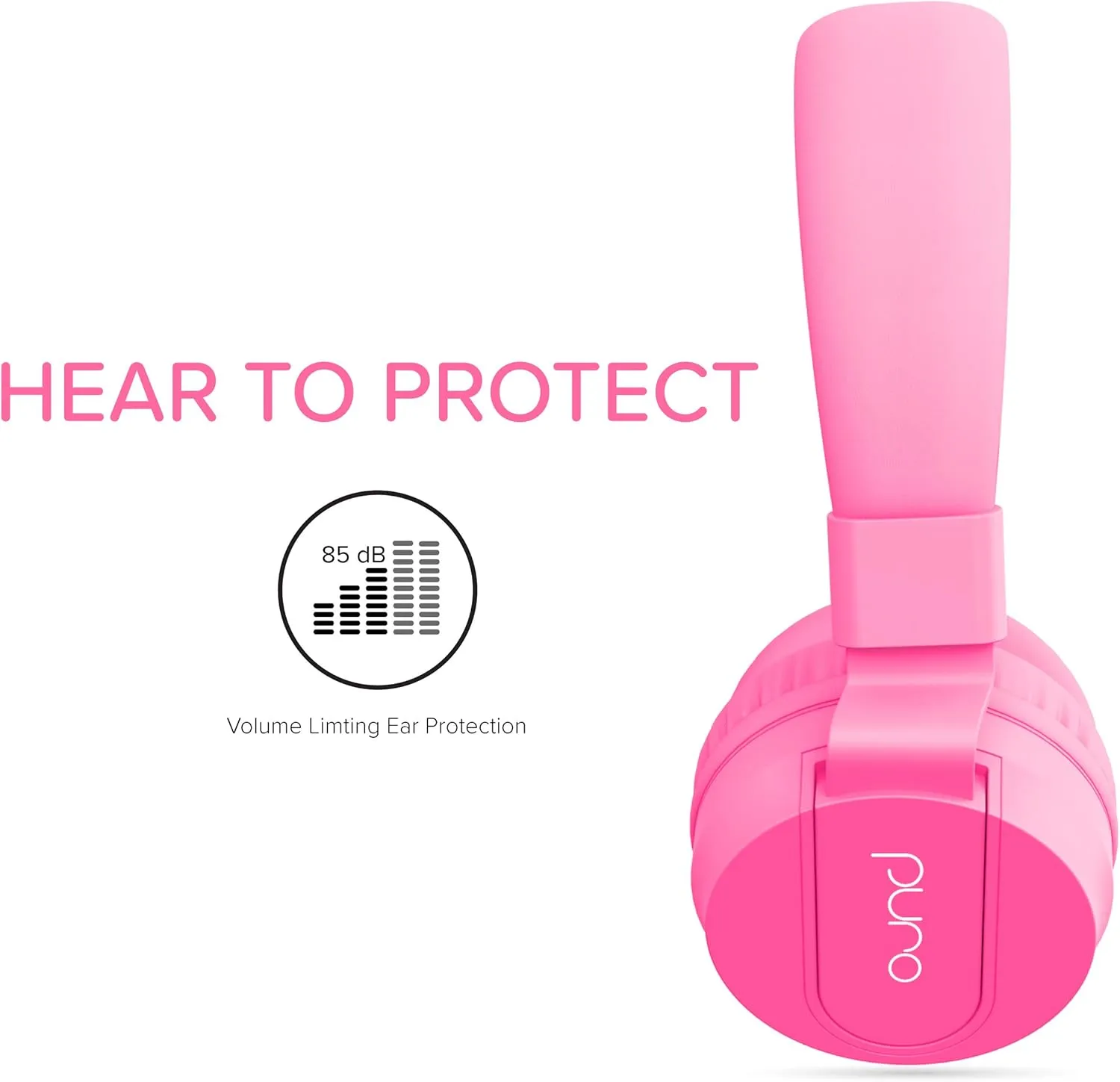Puro Sound Labs PuroBasic Volume Limiting Wired Headphones for Kids, Foldable & Adjustable w/Microphone, Compatible with Smartphones, Tablets and PC’s