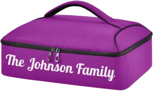 Purple Custom Casserole Carrier Bag for Hot&Cold Food Personalized Insulated Food Dish Bag Tote for Potluck Parties