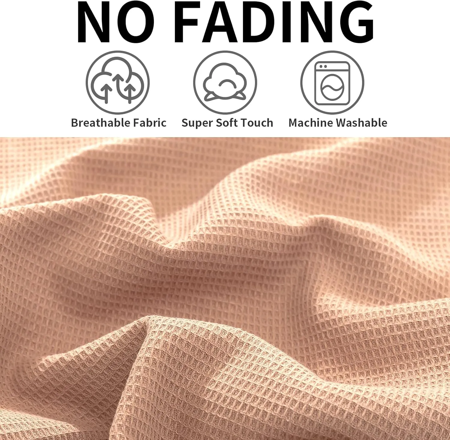 QUILTINA Dish Towels Set,100% Cotton Waffle Weave Kitchen Towels 6 Pack,17 x 25 Inches Dish Towels for Kitchen,Super Absorbent for Drying and Cleaning(Brown)