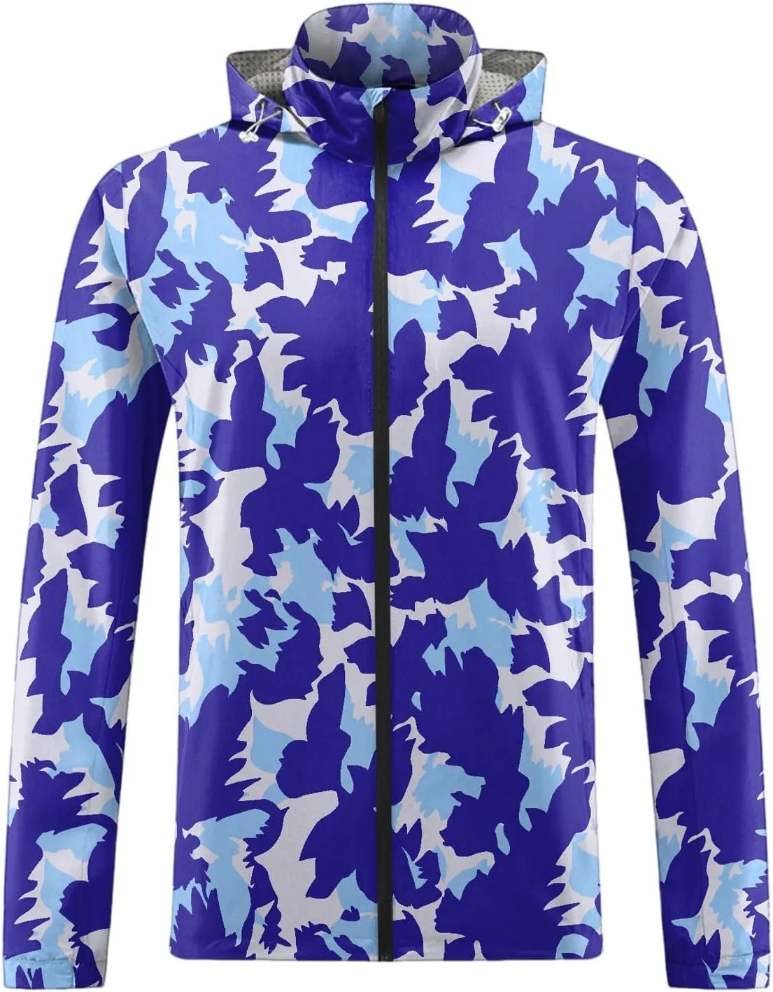 Rain Jacket Men Water Resistant Windbreaker Breathable Raincoats Big and Tall Light Outerwear Outdoor