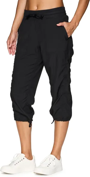 RBX Active Capri Pants for Women Joggers Stretch Lightweight Women’s Casual Pant Capri with Drawstring