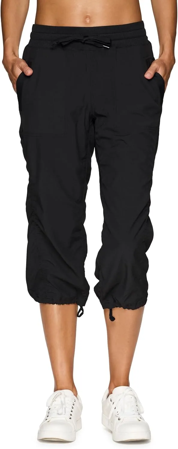 RBX Active Capri Pants for Women Joggers Stretch Lightweight Women’s Casual Pant Capri with Drawstring