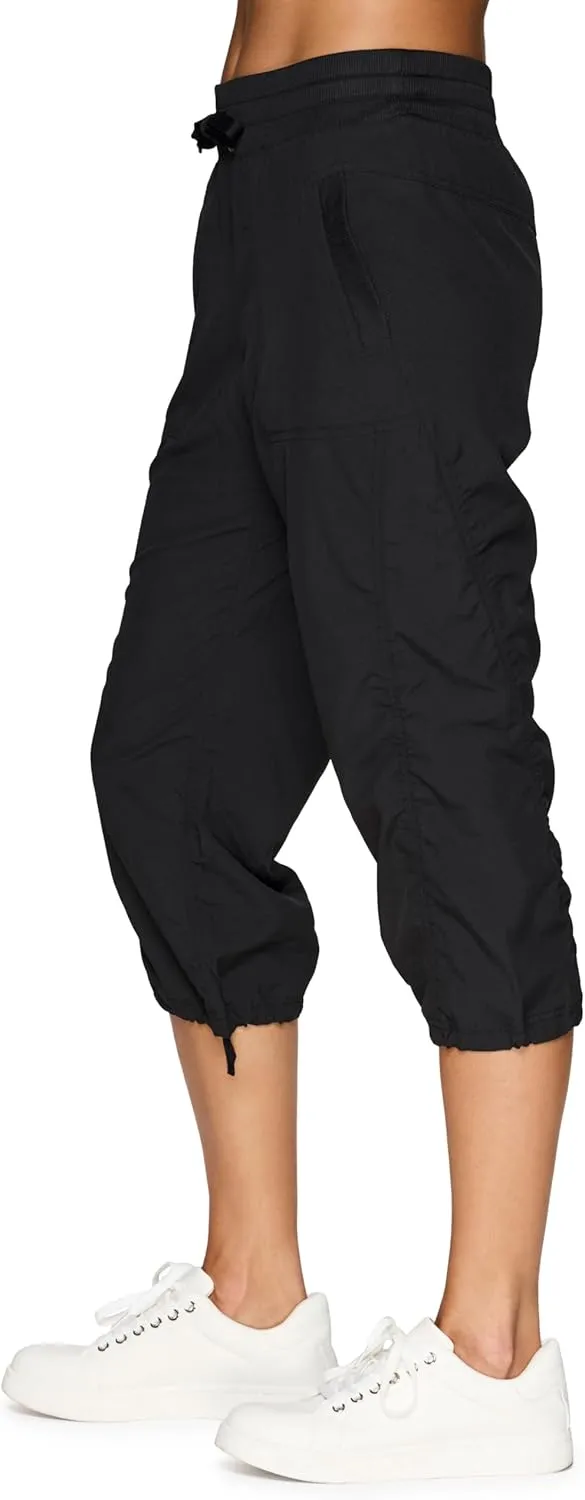 RBX Active Capri Pants for Women Joggers Stretch Lightweight Women’s Casual Pant Capri with Drawstring
