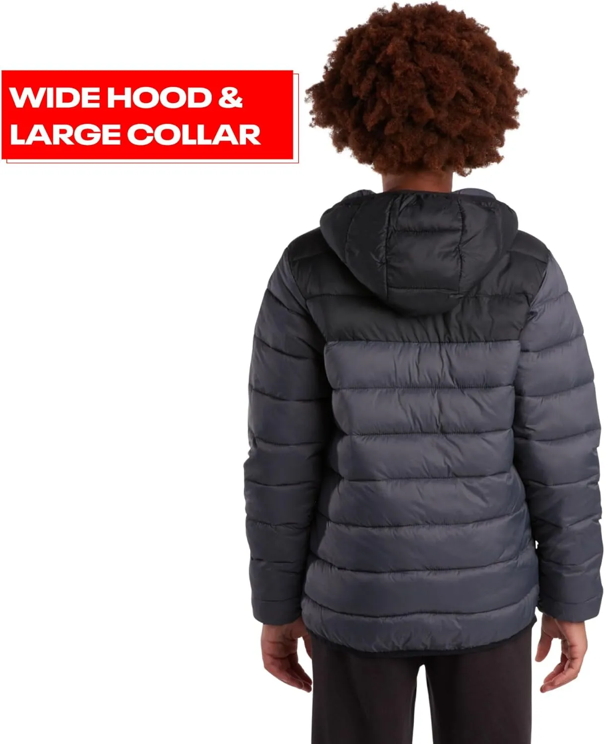Reebok Boys’ Jacket – Water Resistant Midweight Quilted Puffer Coat – Insulated Outerwear Down Coat for Boys (4-20)