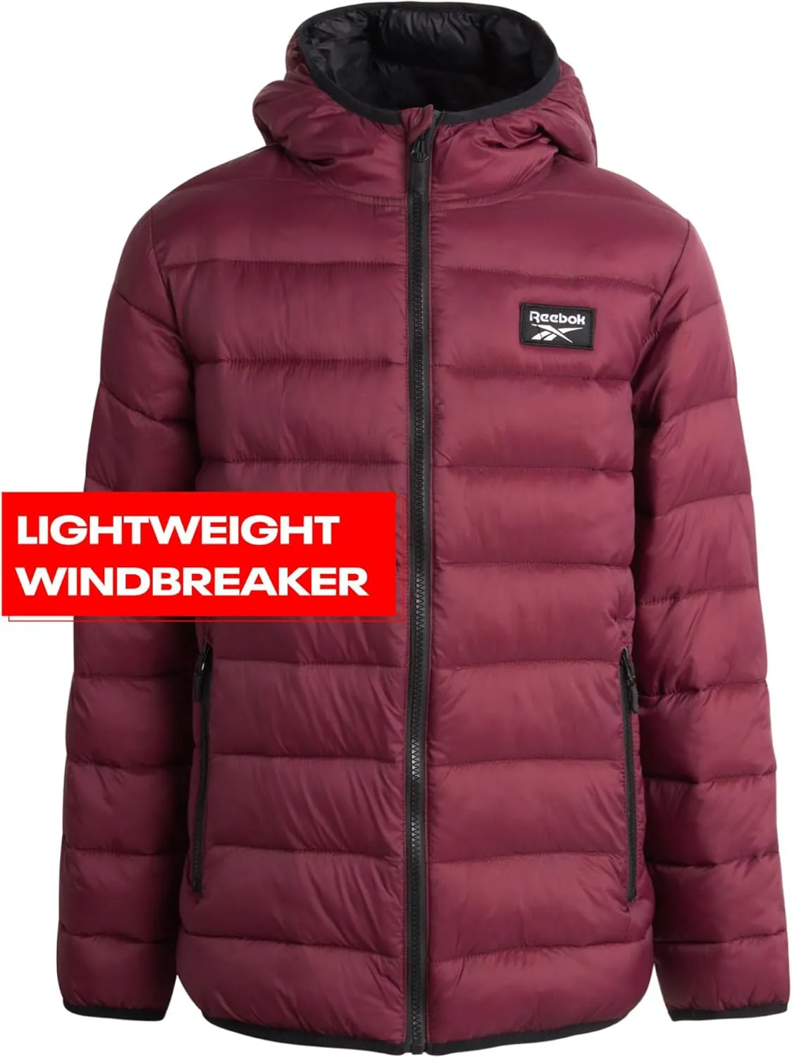 Reebok Boys' Jacket - Water Resistant Midweight Quilted Puffer Coat - Insulated Outerwear Down Coat for Boys (4-20)