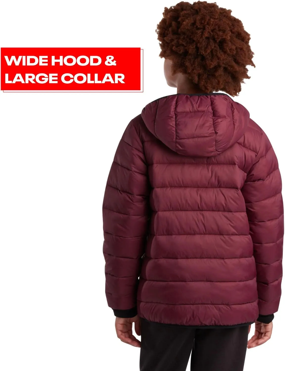 Reebok Boys' Jacket - Water Resistant Midweight Quilted Puffer Coat - Insulated Outerwear Down Coat for Boys (4-20)