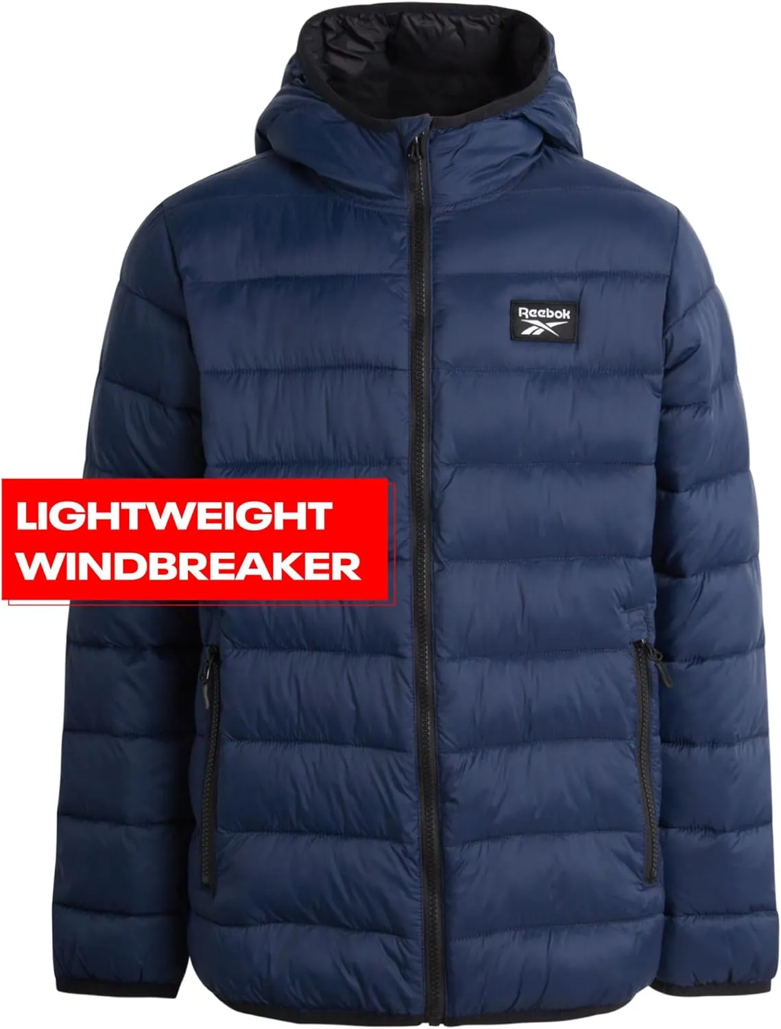 Reebok Boys' Jacket - Water Resistant Midweight Quilted Puffer Coat - Insulated Outerwear Down Coat for Boys (4-20)