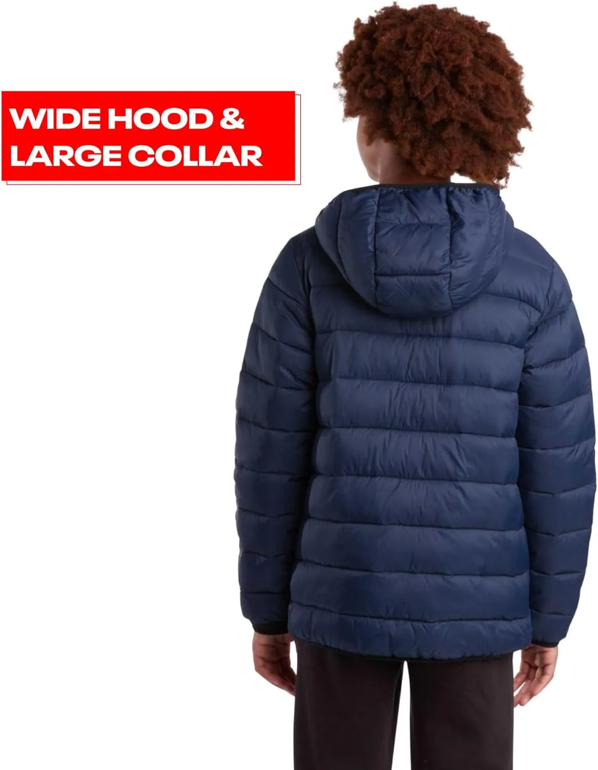 Reebok Boys' Jacket - Water Resistant Midweight Quilted Puffer Coat - Insulated Outerwear Down Coat for Boys (4-20)