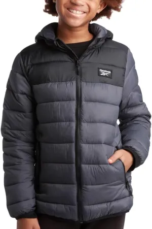 Reebok Boys’ Jacket – Water Resistant Midweight Quilted Puffer Coat – Insulated Outerwear Down Coat for Boys (4-20)