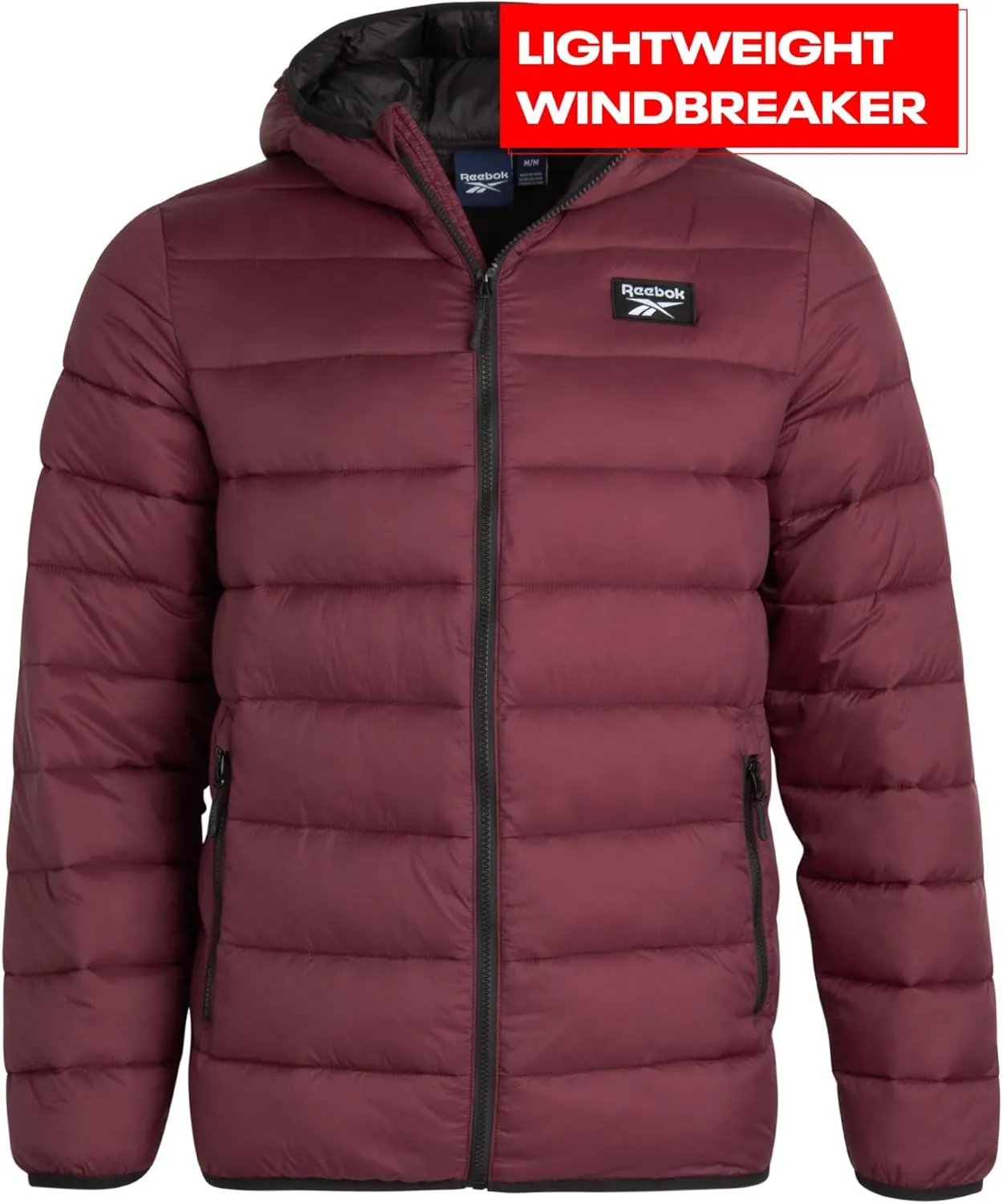 Reebok Men's Jacket – Lightweight Hooded Quilted Puffer Coat – Warm Insulated Winter Jacket for Men (S-4X)
