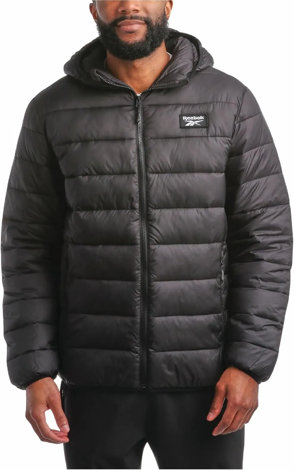 Reebok Men's Jacket – Lightweight Hooded Quilted Puffer Coat – Warm Insulated Winter Jacket for Men (S-4X)