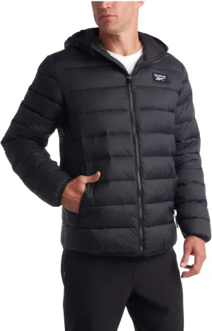 Reebok Men's Jacket – Lightweight Hooded Quilted Puffer Coat – Warm Insulated Winter Jacket for Men (S-4X)