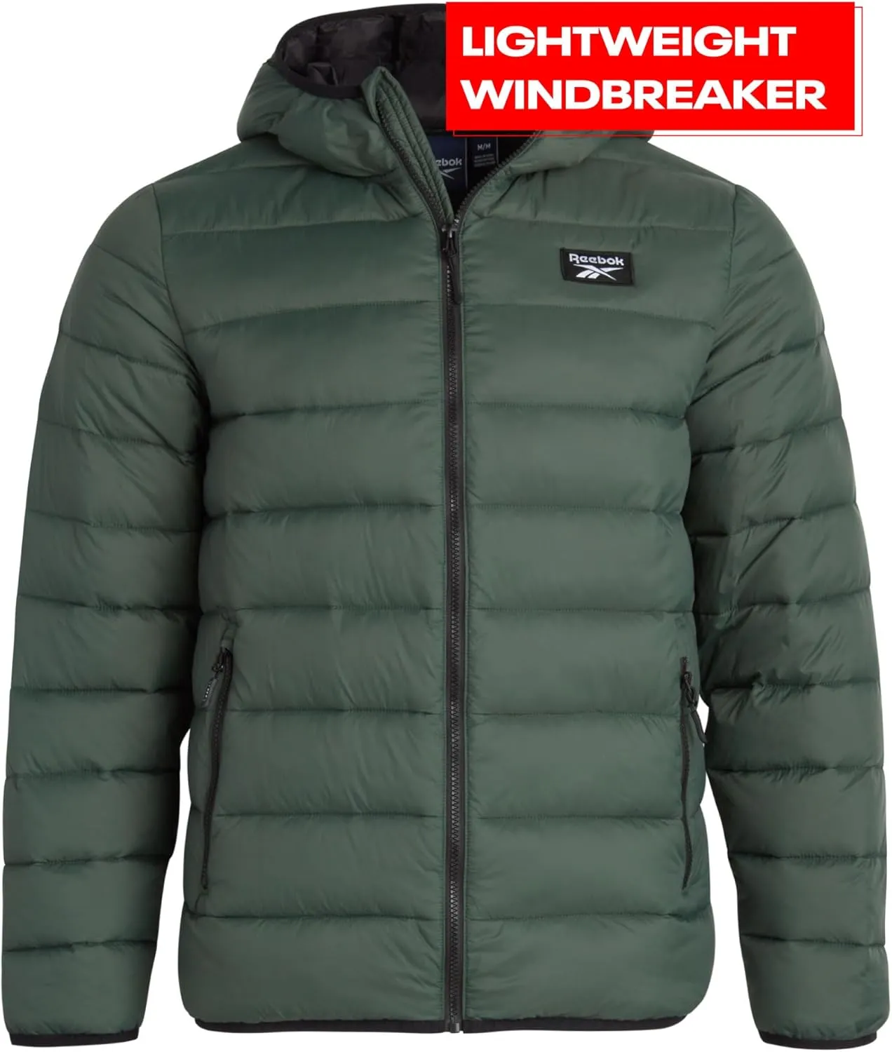 Reebok Men's Jacket – Lightweight Hooded Quilted Puffer Coat – Warm Insulated Winter Jacket for Men (S-4X)