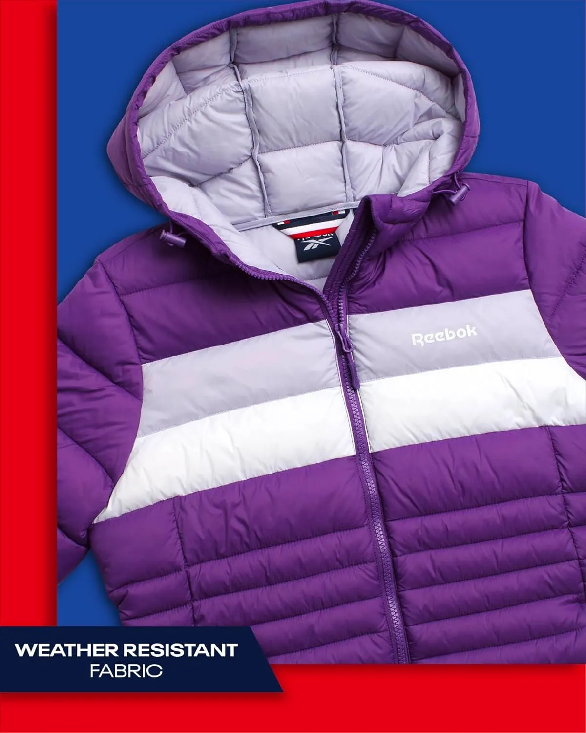 Reebok Women Jacket - Packable Quilted Puffer Coat – Casual Jacket for Women (S-XL)