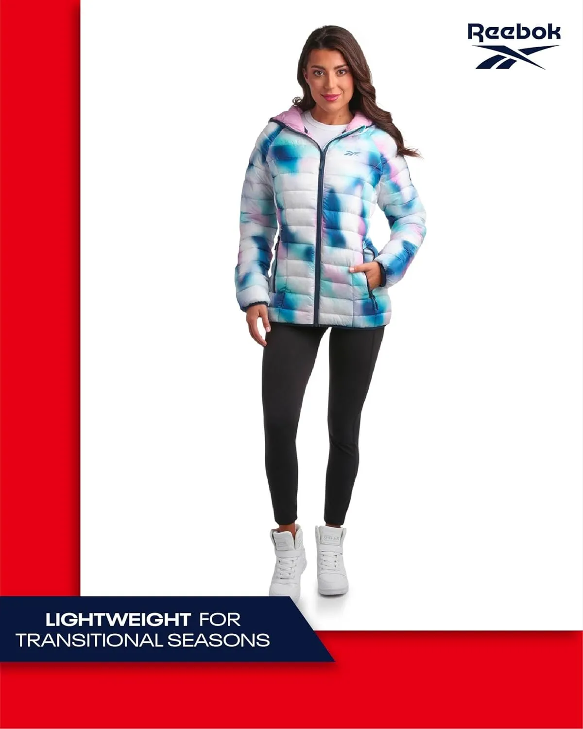 Reebok Women Jacket - Packable Quilted Puffer Coat – Casual Jacket for Women (S-XL)