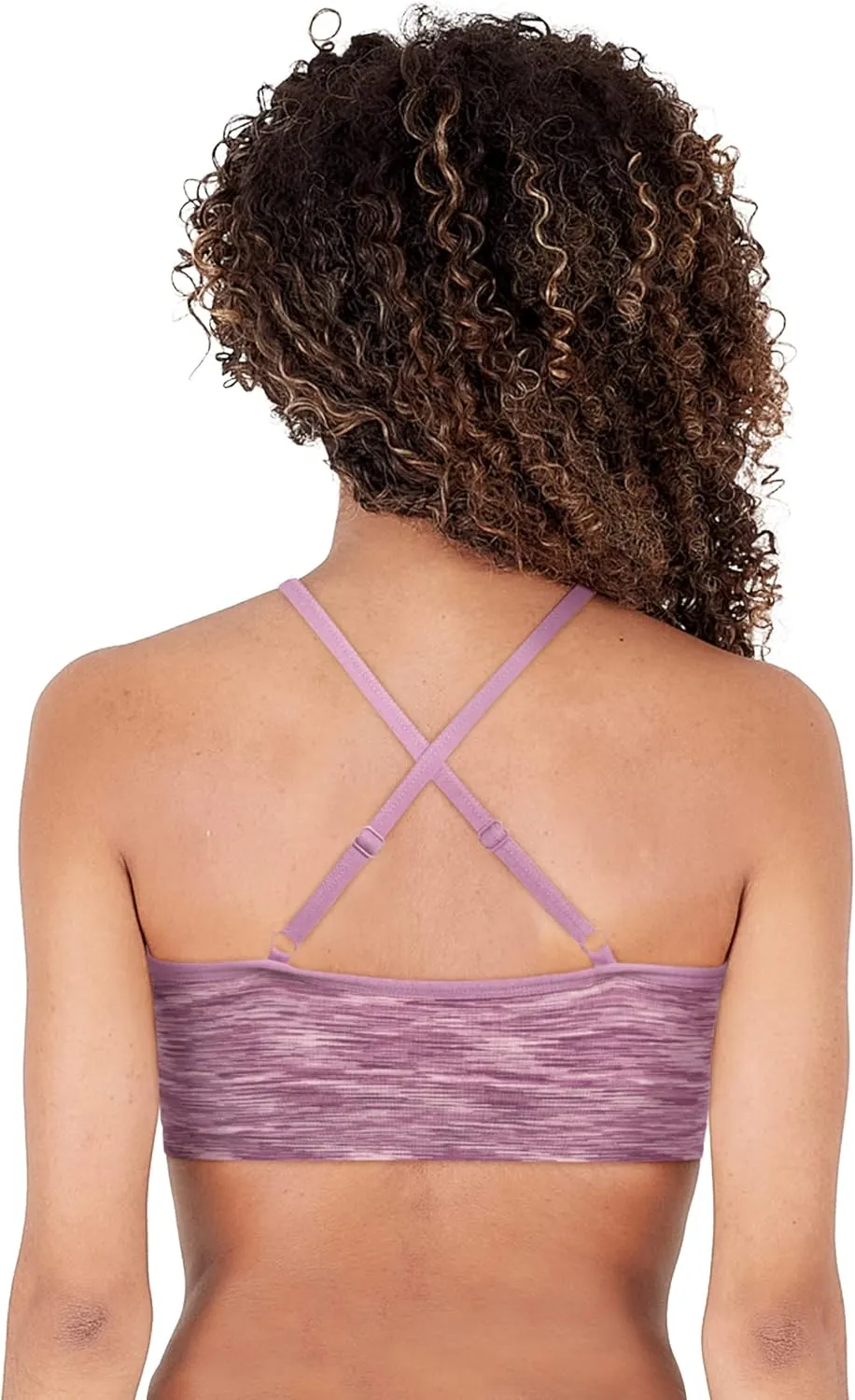 Reebok Women's Lightweight Soft Stretch Performance Cami Seamless Bralette, 2 Pack
