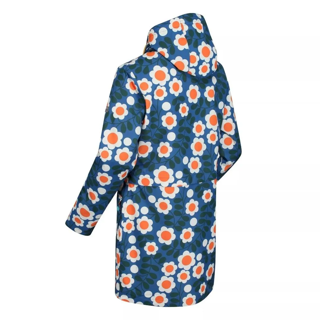 Regatta Orla Kiely Long Line Waterproof Fashion Jacket - Water Floral