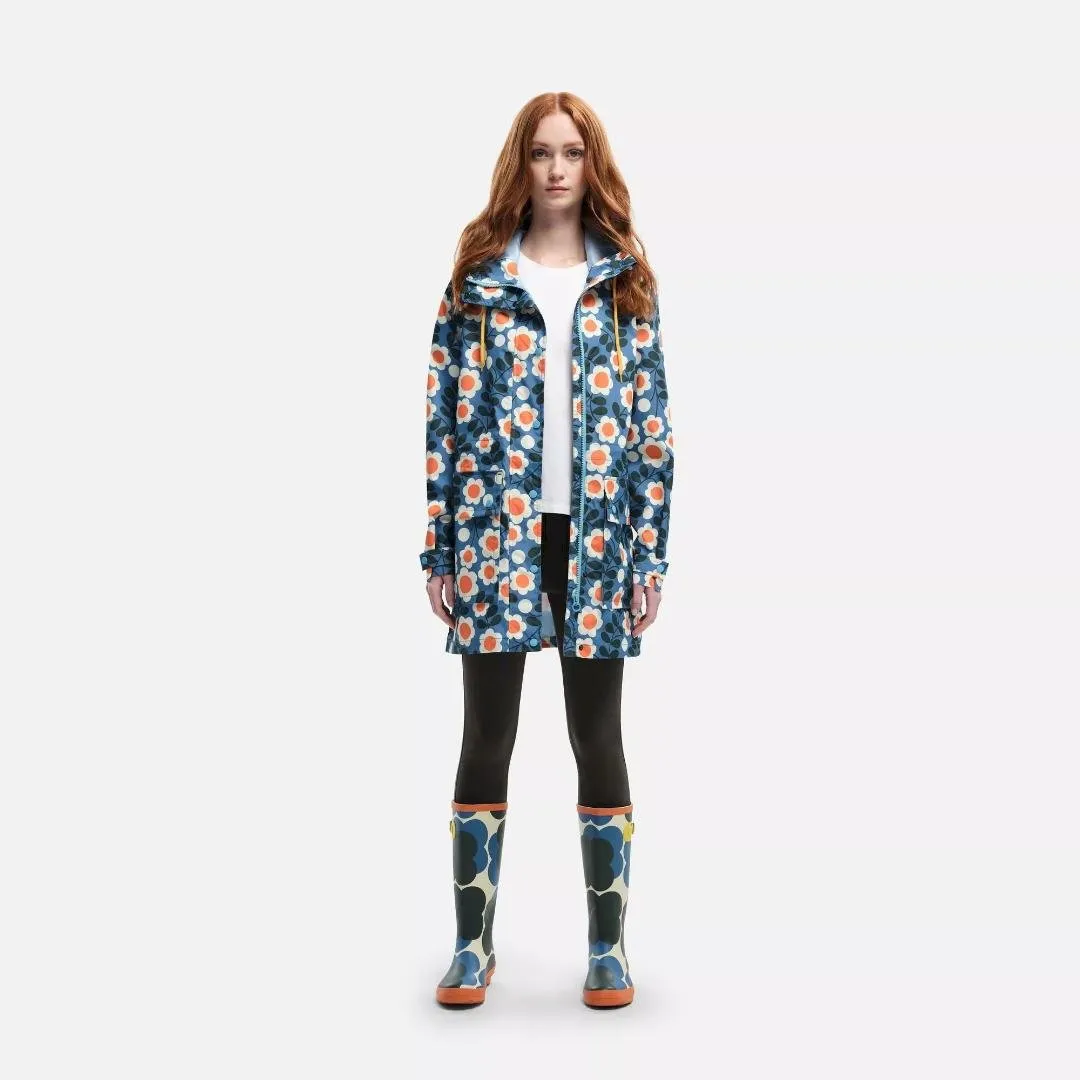 Regatta Orla Kiely Long Line Waterproof Fashion Jacket - Water Floral