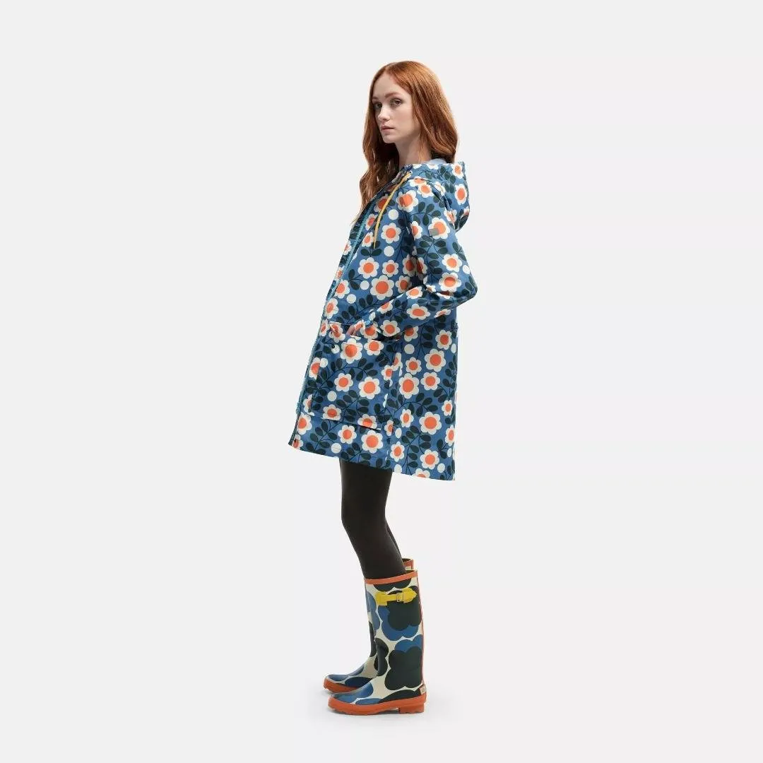 Regatta Orla Kiely Long Line Waterproof Fashion Jacket - Water Floral