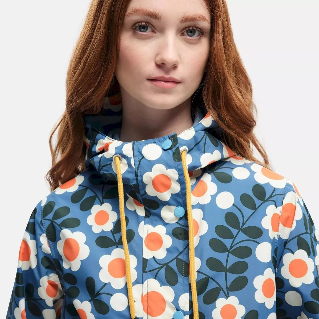 Regatta Orla Kiely Long Line Waterproof Fashion Jacket - Water Floral