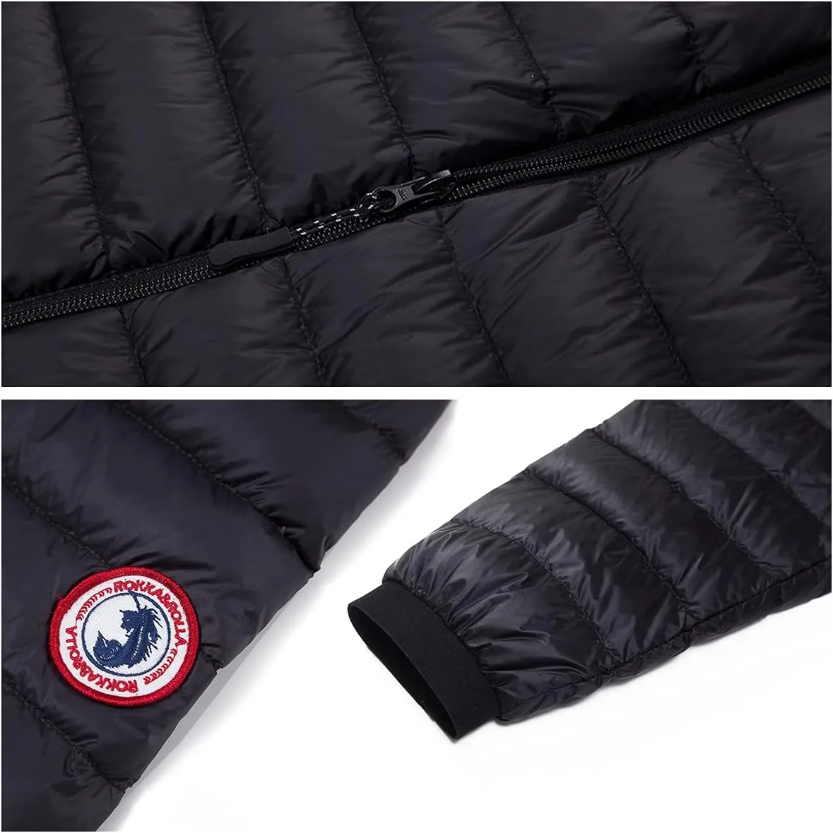 Rokka&Rolla Men's Lightweight Packable Down Jacket Puffer Coat