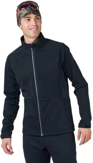 Rossignol Men's Soft Shell Windproof Waterproof Breathable Classic Fit Zip Up Lightweight Jacket for Nordic Skiing