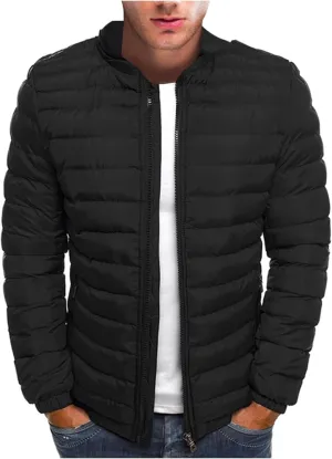 RTRDE Men's Light Puffer Jacket Winter Lightweight Jacket Warm Insulated Windproof Quilted Coat Down, M-2XL