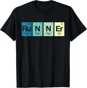Runner Periodic Table Funy Marathon Runners Science Gift T-Shirt