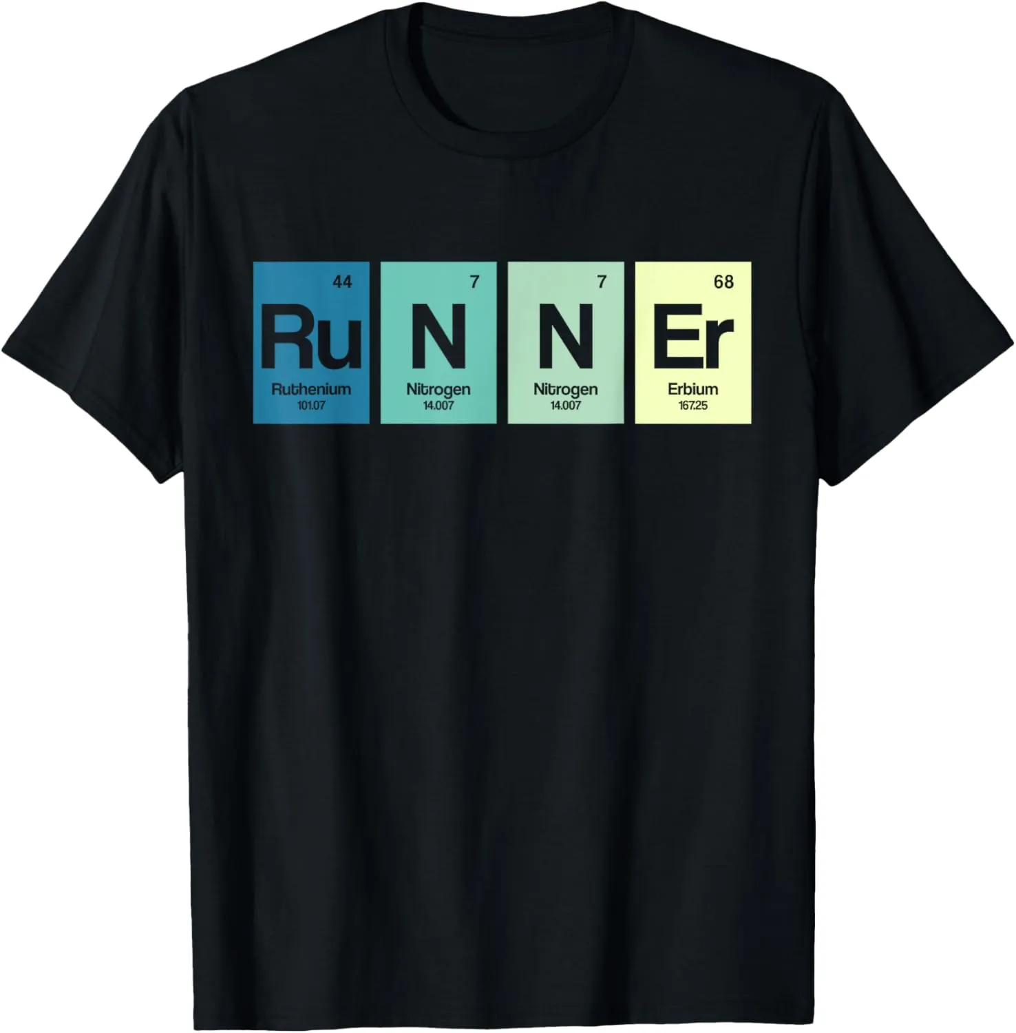 Runner Periodic Table Funy Marathon Runners Science Gift T-Shirt
