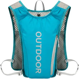 Running Hydration Vest, Water Backpack, Lightweight Outdoor Gear, 36x21x8cm for Reflective Safety Strips, Adjustable Fit, Unisex Trail Running and Hiking