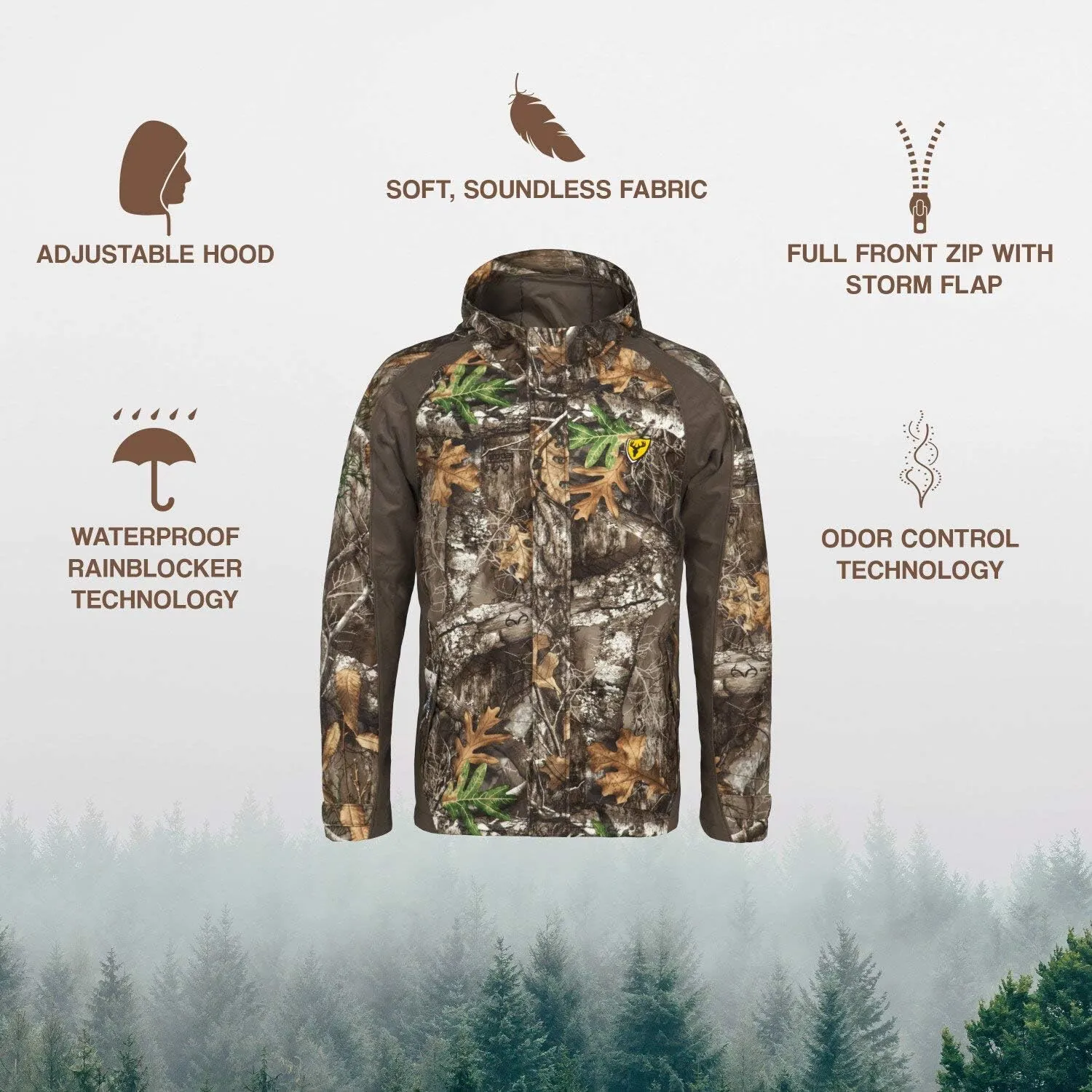 SCENTBLOCKER Blocker Outdoors Youth Drencher Lightweight Waterproof Breathable Camo Hunting Jacket