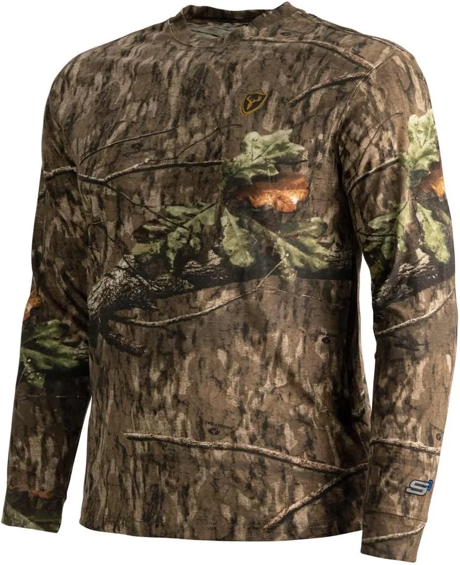 SCENTBLOCKER Scent Blocker Fused Cotton Lightweight Long-Sleeve Shirt, Camo Hunting Clothes
