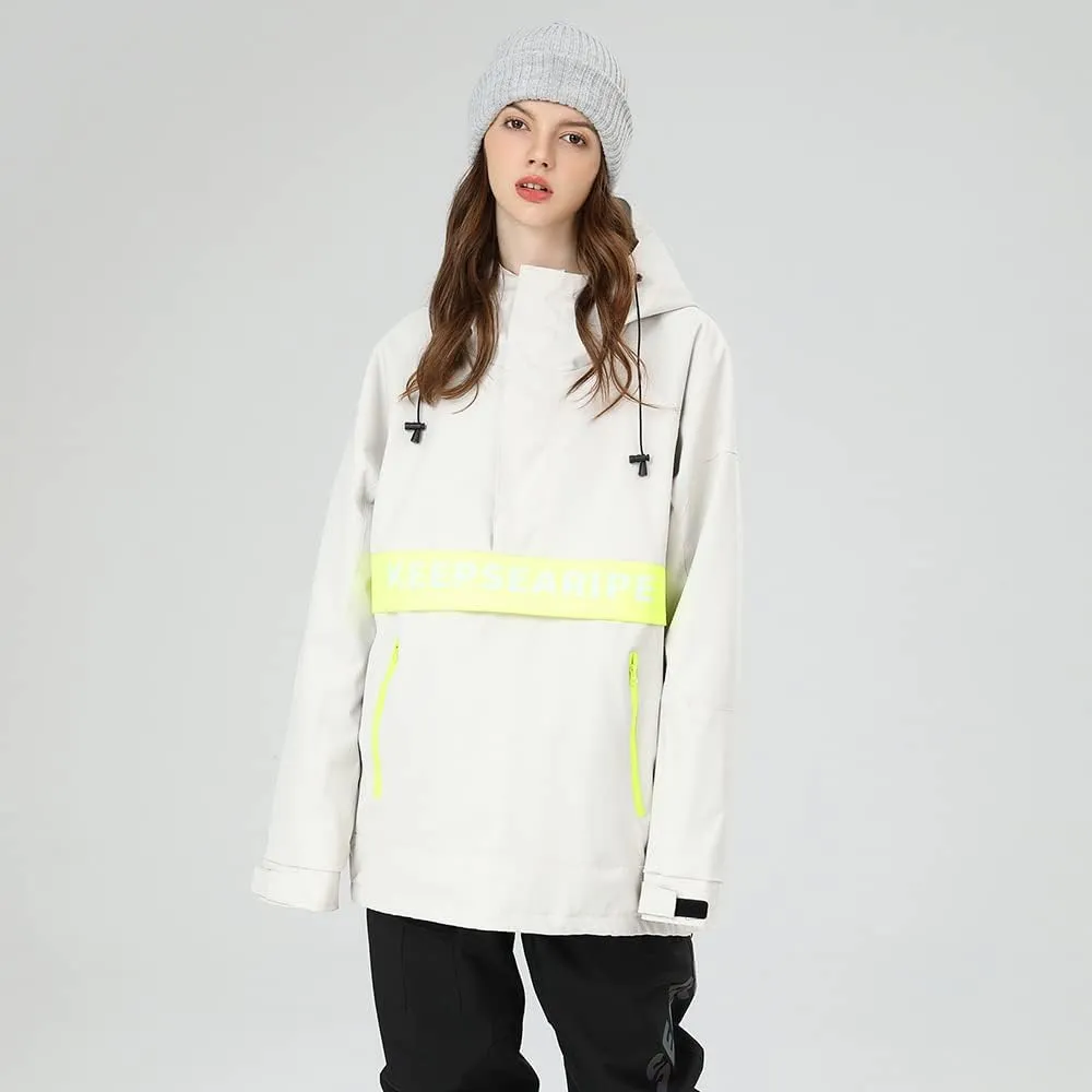 SEARIPE Womens Ski Jacket Mens Snow Jacket Waterproof Winter Snow Coat Couples Pullover Snowboard Hooded