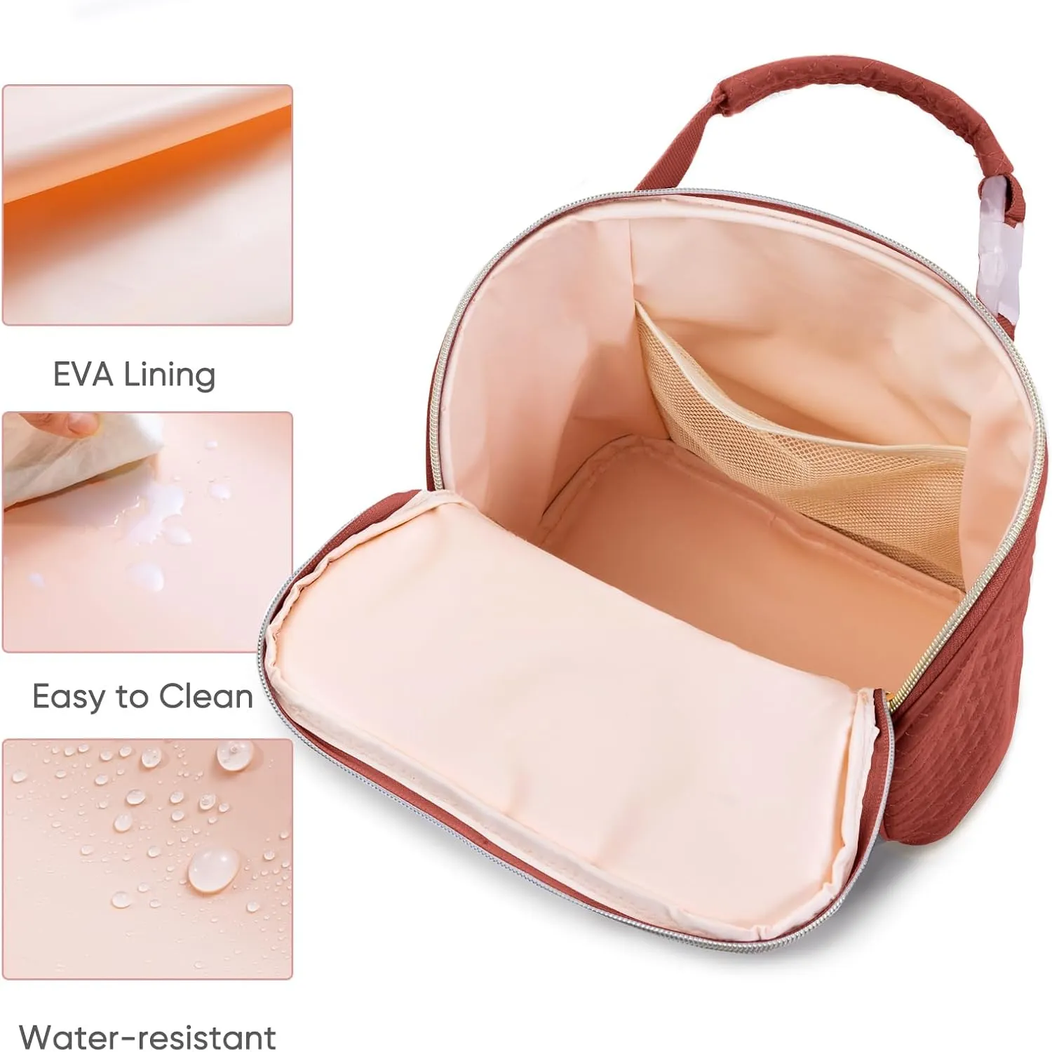 SFYBYHEART Breastmilk Cooler Travel Bag for 3 Baby Bottles - Insulated Bottle Bag for Daycare - Breastmilk Storage Bag