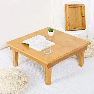 SH-tables Folding Japanese-Style Square Bamboo Table - Computer Desk, Low Multi-Function Small Dining Table, Various Sizes (707032cm)