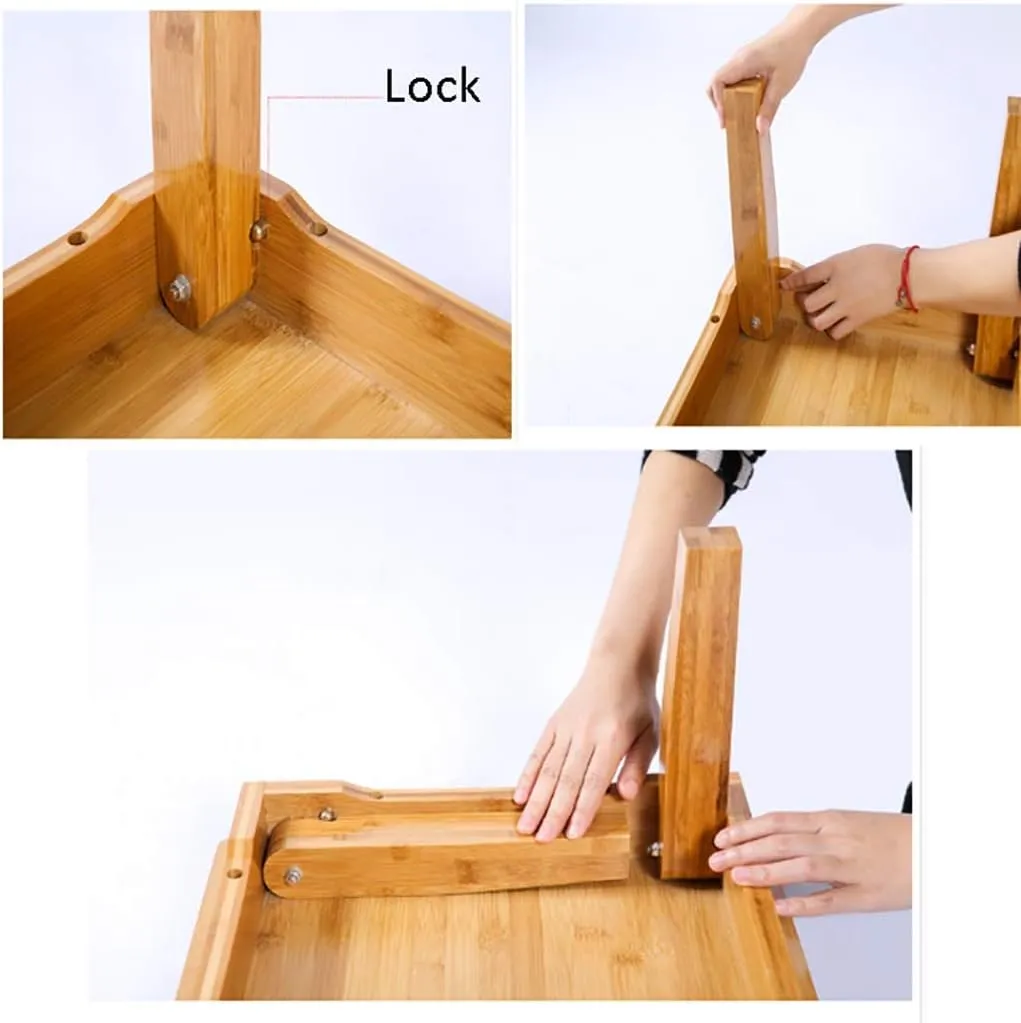 SH-tables Folding Japanese-Style Square Bamboo Table - Computer Desk, Low Multi-Function Small Dining Table, Various Sizes (707032cm)