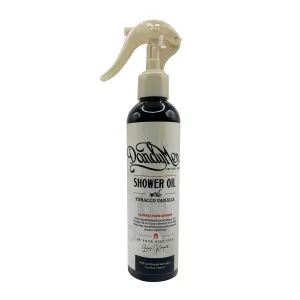 Shower Oil | Lightweight Hydration and Gentle Cleansing with Sunflower & Avocado Oils | 8 oz (Tobacco Vanilla)