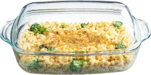 Simax Glass Casserole Baking Dish: Clear Glass Round Casserole Dish with Lid and Handles,Covered Bowl for Cooking, Baking, Serving, Dishwasher, and Oven Safe Cookware – 3 Quart Dish   2.2 Quart Lid