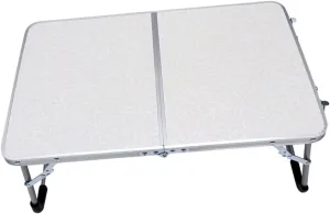 Simple Folding Desk Ultra-Light Aluminium Alloy Table for BBQ Camping Travel Outdoor Activities Easy to Install Compact and Portable for Picnics and White