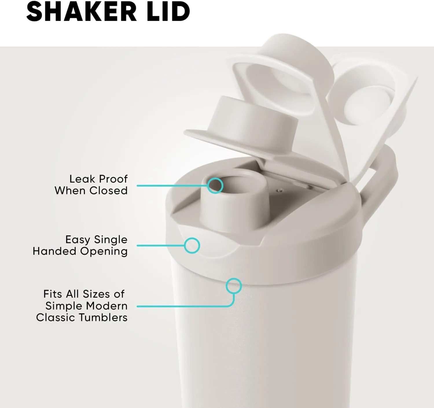 Simple Modern Stainless Steel Shaker Bottle with Ball 24oz | Metal Insulated Cup for Protein Mixes, Shakes and Pre Workout | Rally Collection | Almond Birch
