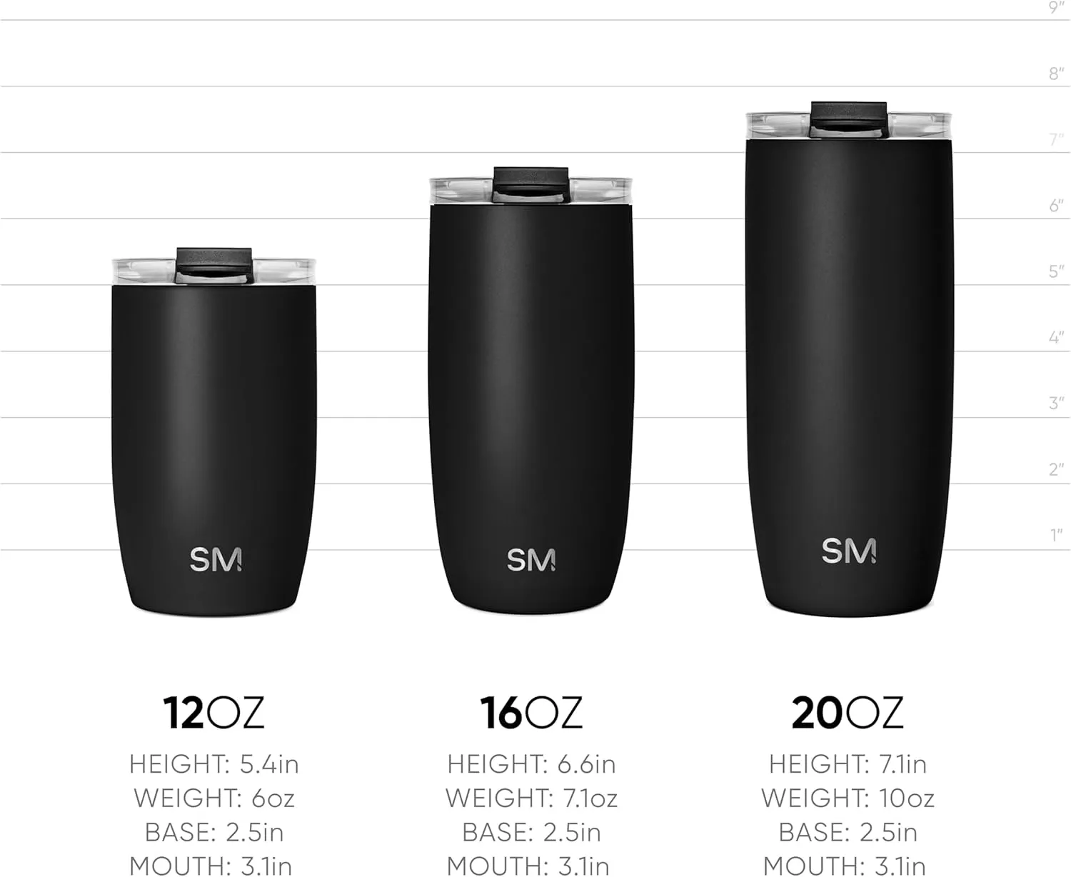 Simple Modern Travel Coffee Mug Tumbler with Flip Lid | Reusable Insulated Stainless Steel Cold Brew Iced Coffee Cup Thermos | Gifts for Women Men Him Her | Voyager Collection | 20oz | Lavender Mist