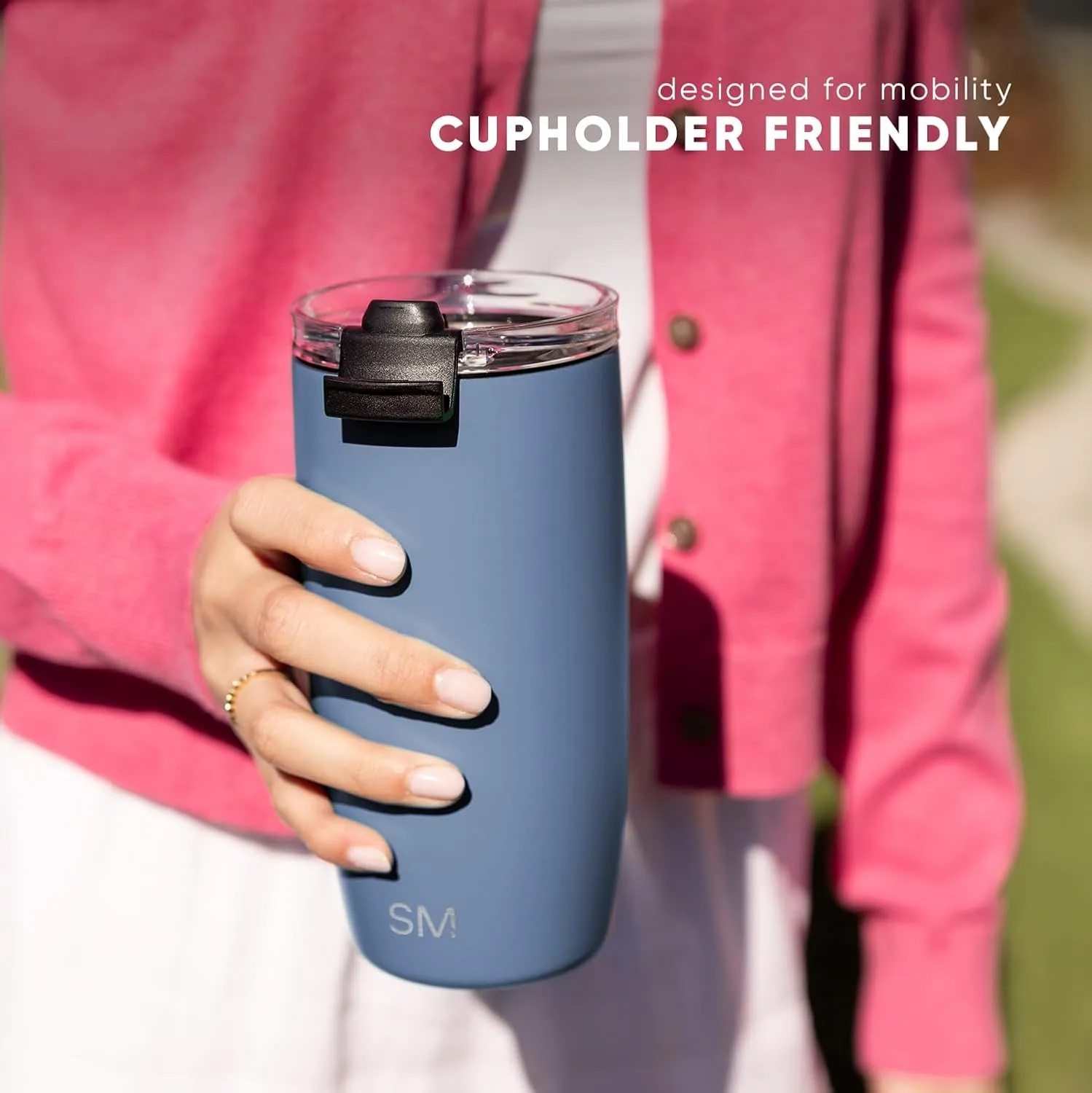 Simple Modern Travel Coffee Mug Tumbler with Flip Lid | Reusable Insulated Stainless Steel Cold Brew Iced Coffee Cup Thermos | Gifts for Women Men Him Her | Voyager Collection | 20oz | Lavender Mist