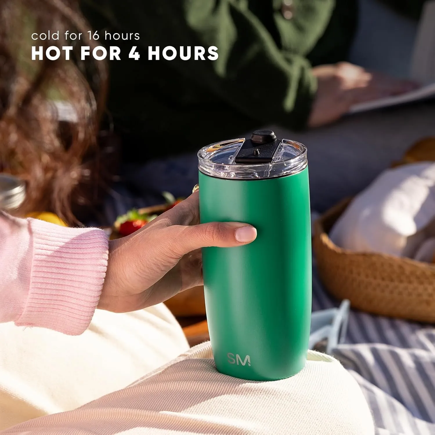 Simple Modern Travel Coffee Mug Tumbler with Flip Lid | Reusable Insulated Stainless Steel Cold Brew Iced Coffee Cup Thermos | Gifts for Women Men Him Her | Voyager Collection | 20oz | Lavender Mist
