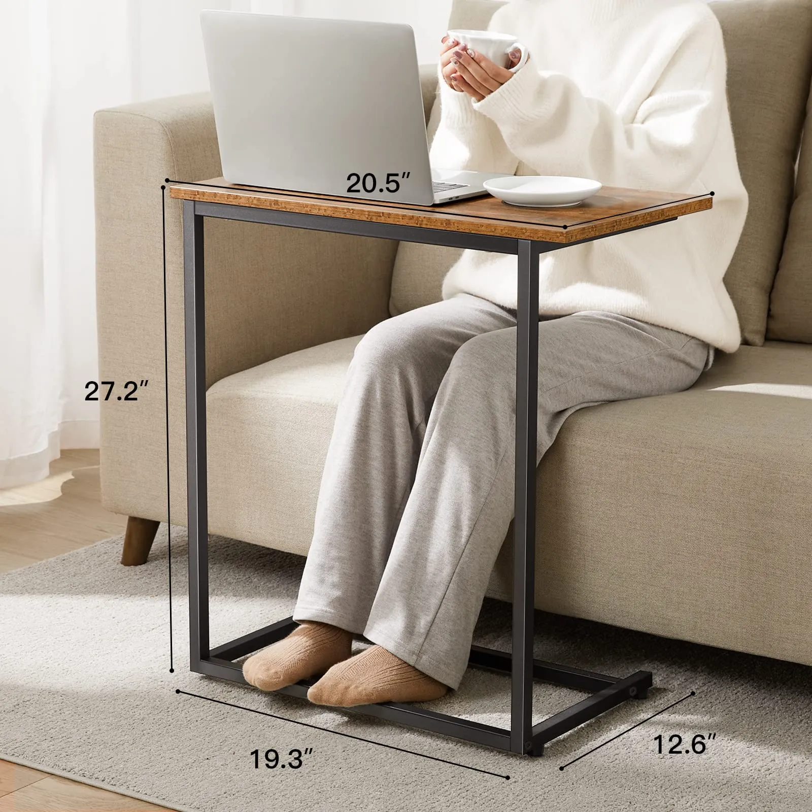 Simple Rectangular Shape Sofa Side Table End Table