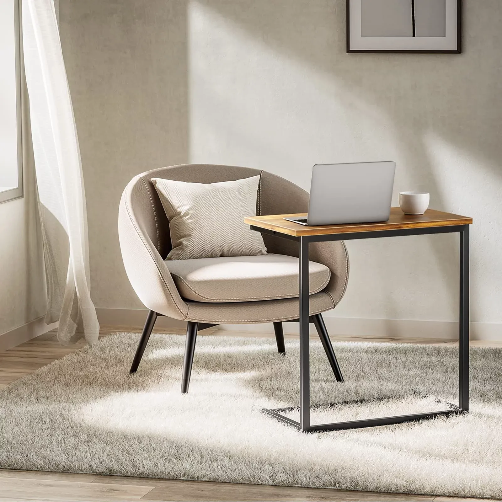 Simple Rectangular Shape Sofa Side Table End Table